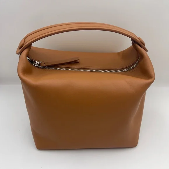 The Row Brown Leather Les Bains Clutch hobo Bag RARE HARD TO FIND - Picture 2 of 10